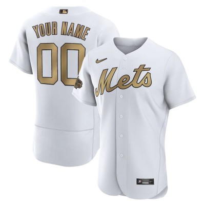 New York Mets Custom Men's Nike White 2022 MLB AllStar Game Authentic Jersey